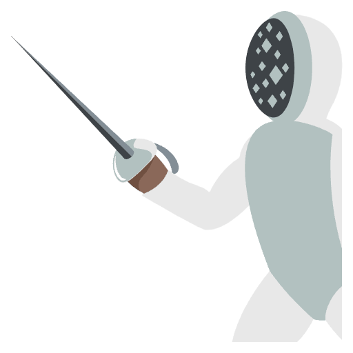 Fencer Icon Emoji from EmojiTwo Colors Set