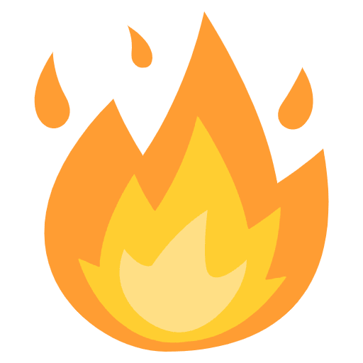 Fire Emoji from EmojiTwo Colors Set