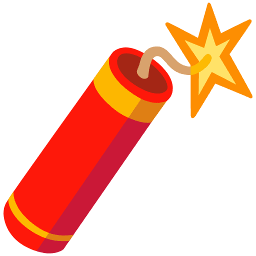 Firecracker Emoji from Noto Emoji Set