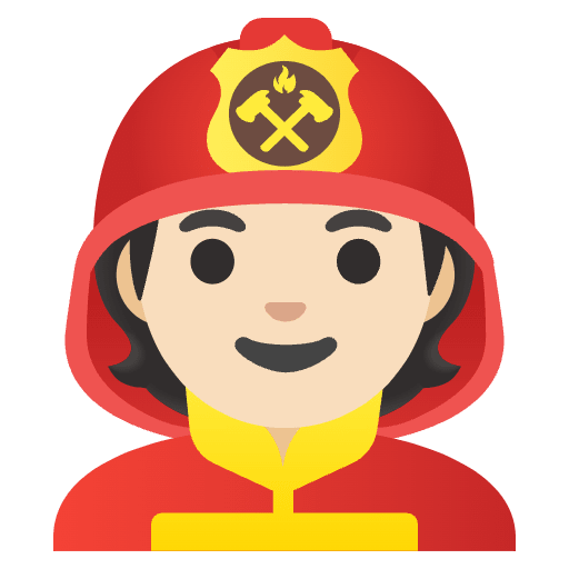 Firefighter Light Skin Tone Emoji from Noto Emojis Set