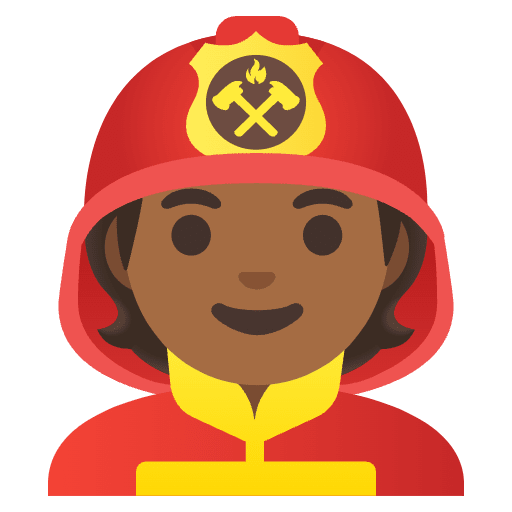 Firefighter Medium Dark Skin Tone Element from Noto Emojis Set