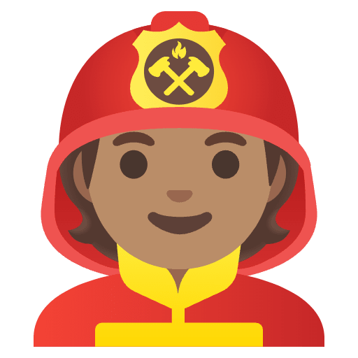 Firefighter Medium Skin Tone Emoji from Noto Emojis Set