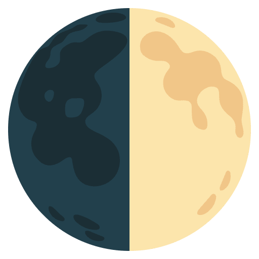 First Quarter Moon Emoji from Noto Emojis Set