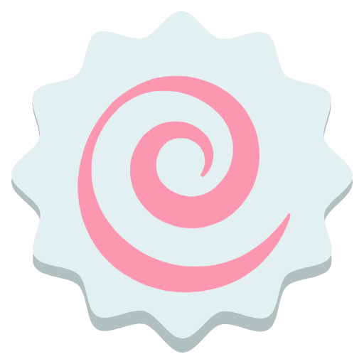 Fish Cake With Swirl Emoji from EmojiTwo Colors Set