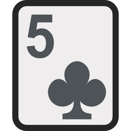 Five Of Clubs Emoji from EmojiTwo Colors Set