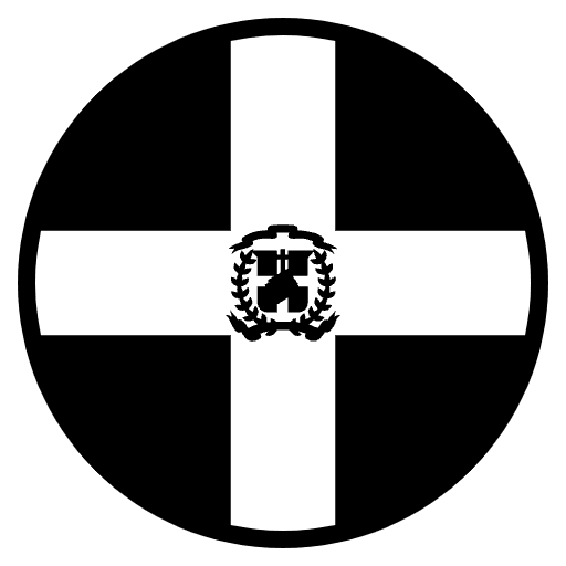 Flag Dominican Republic Emoji from EmojiTwo Black Set