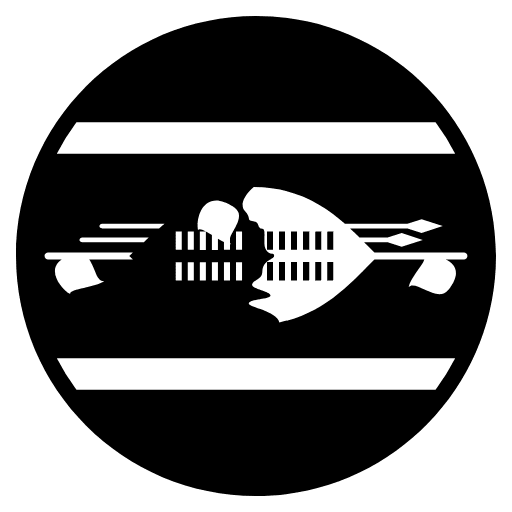 Flag Eswatini Emoji from EmojiTwo Black Set