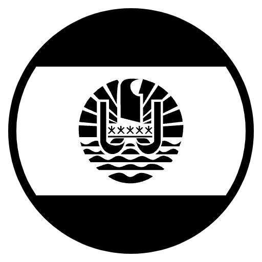 Flag French Polynesia Emoji from EmojiTwo Black Set