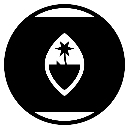 Flag Guam Emoji from EmojiTwo Black Set
