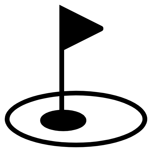 Flag In Hole Emoji from EmojiTwo Black Set