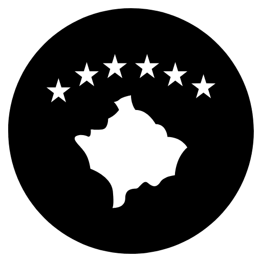 Flag Kosovo Emoji from EmojiTwo Black Set