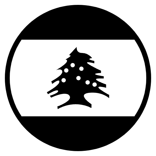 Flag Lebanon Element from EmojiTwo Black Set