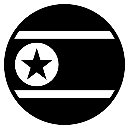 Flag North Korea Element from EmojiTwo Black Set