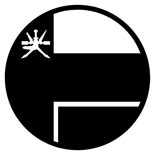 Flag Oman Emoji from EmojiTwo Black Set