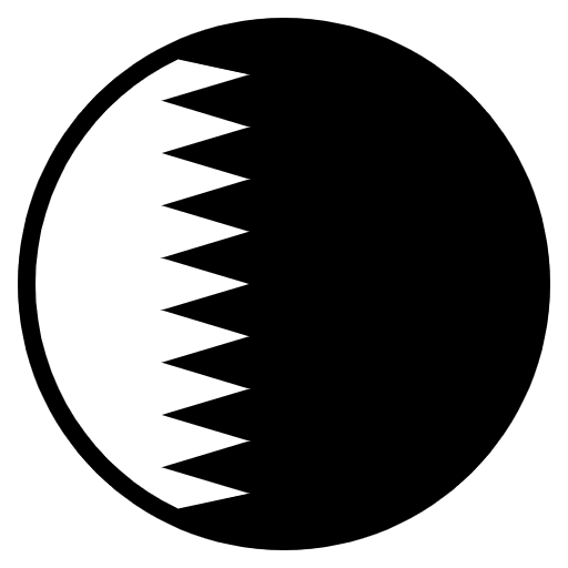 Flag Qatar Emoji from EmojiTwo Black Set