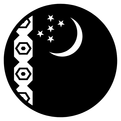 Flag Turkmenistan Emoji from EmojiTwo Black Set