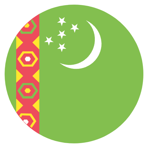 Flag Turkmenistan Emoji from EmojiTwo Colors Set