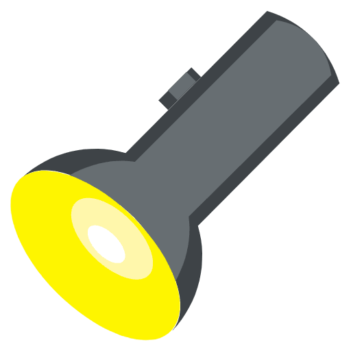 Flashlight Emoji from EmojiTwo Colors Set