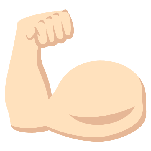 Flexed Biceps Light Skin Tone Element from EmojiTwo Colors Set