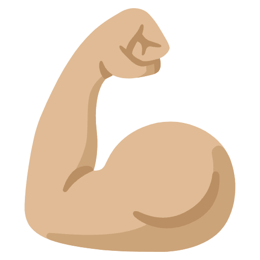 Flexed Biceps Medium Light Skin Tone Emoji from Noto Emojis Set