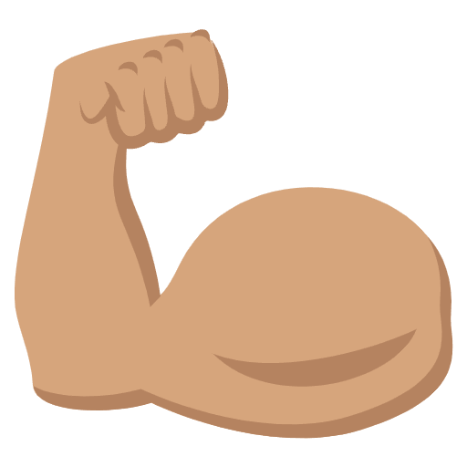 Flexed Biceps Medium Skin Tone Element from EmojiTwo Colors Set