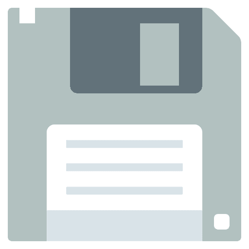 Floppy Disk Icon Emoji from EmojiTwo Colors Set