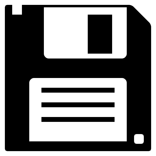 Floppy Disk Emoji from EmojiTwo Black Set