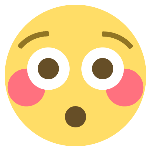 Flushed Face Element from EmojiTwo Colors Set