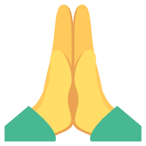 Folded Hands Element from EmojiTwo Colors Set