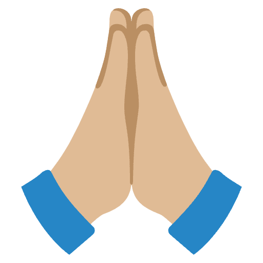 Folded Hands Medium Light Skin Tone Emoji from Noto Emojis Set