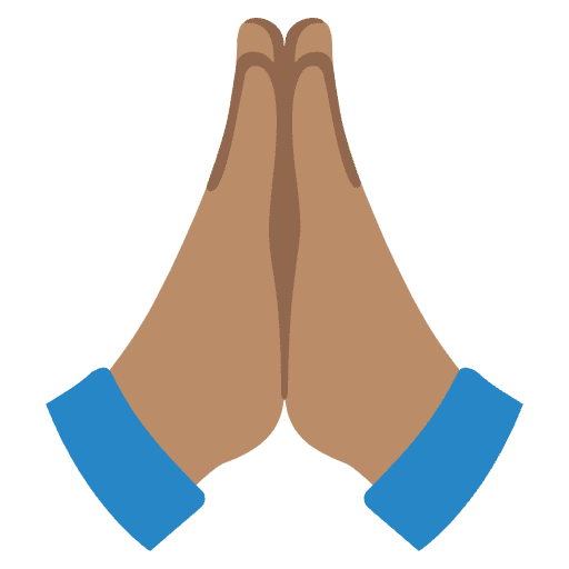 Folded Hands Medium Skin Tone Emoji from Noto Emojis Set