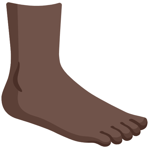 Foot Dark Skin Tone Emoji from Noto Emoji Set
