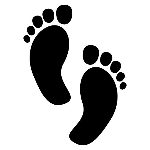 Footprints Emoji from EmojiTwo Black Set