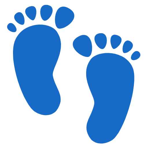 Footprints Emoji from Noto Emoji Set