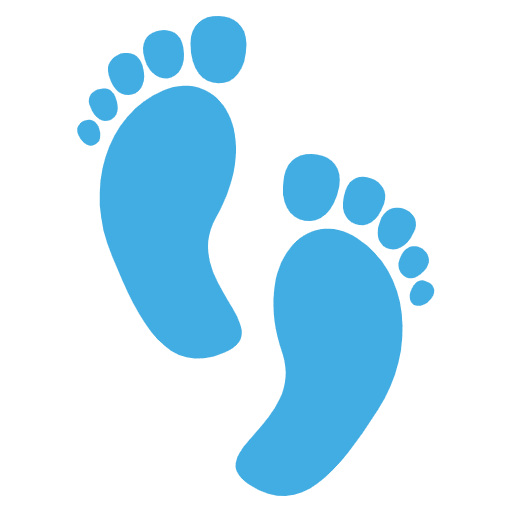 Footprints Emoji from EmojiTwo Colors Set