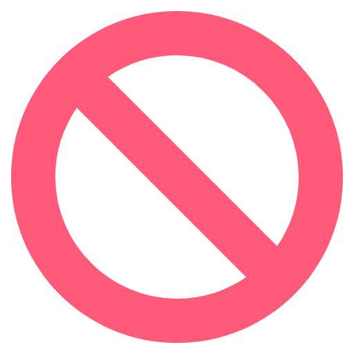 Forbidden Or No Entry Sign Element from EmojiTwo Colors Set