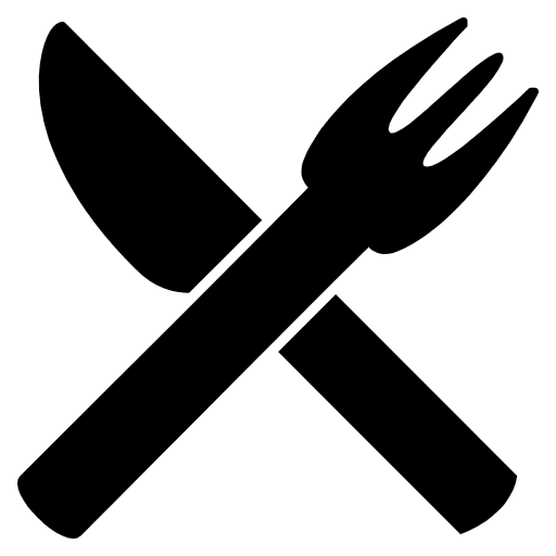 Fork And Knife Emoji from EmojiTwo Black Set