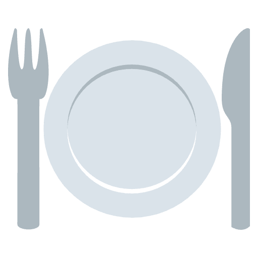 Fork And Knife With Plate Emoji from EmojiTwo Colors Set