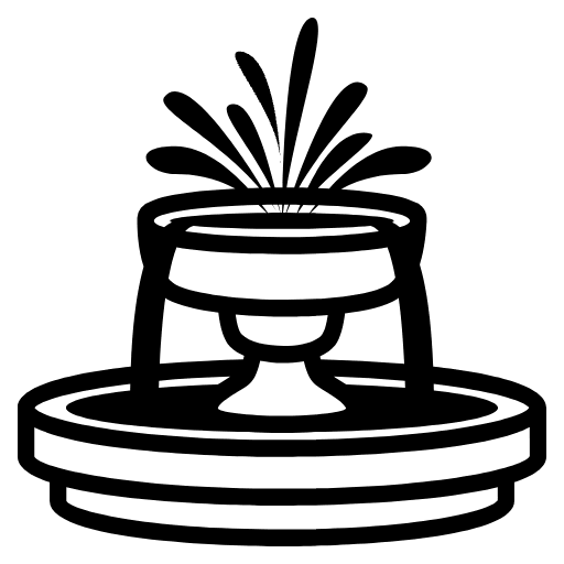 Fountain Emoji from EmojiTwo Black Set
