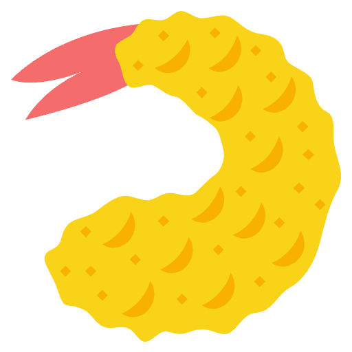 Fried Shrimp Emoji from EmojiTwo Colors Set
