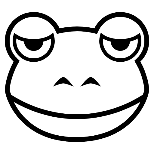 Frog Emoji from EmojiTwo Black Set