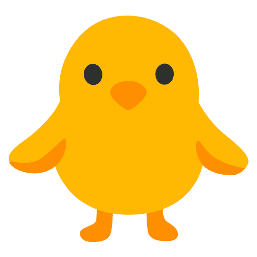 Front Facing Baby Chick Emoji from Noto Emojis Set