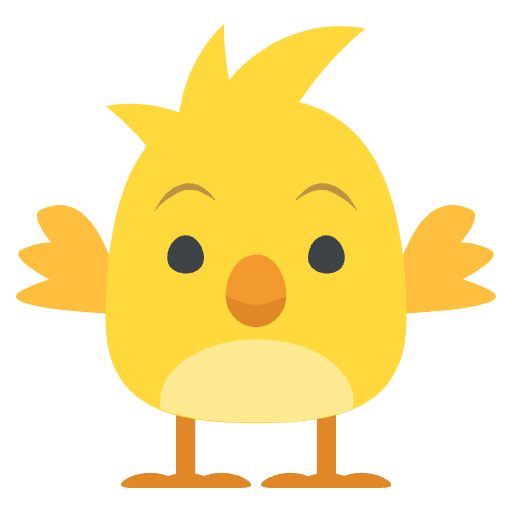 Front Facing Baby Chick Emoji from EmojiTwo Colors Set