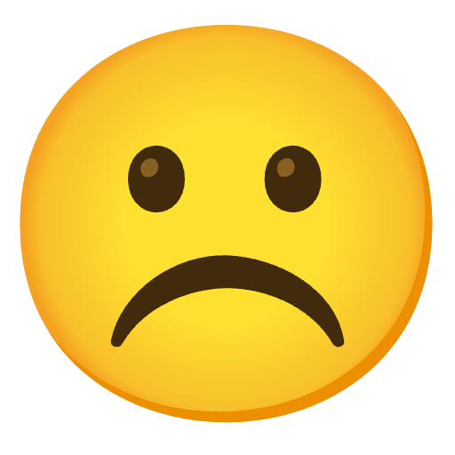Frowning Face Emoji from Noto Emoji Set