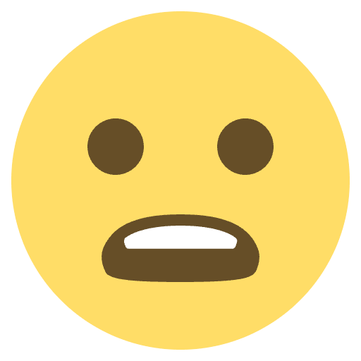 Frowning Face With Open Mouth Emoji from EmojiTwo Colors Set