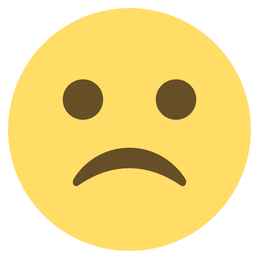 Frowning Face Emoji from EmojiTwo Colors Set