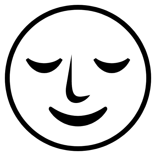 Full Moon Face Emoji from EmojiTwo Black Set