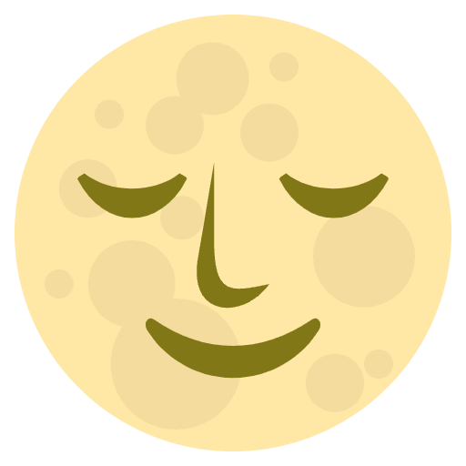 Full Moon Face Emoji from EmojiTwo Colors Set