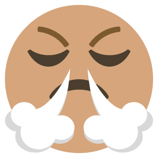 Fuming Face Emoji from EmojiTwo Colors Set