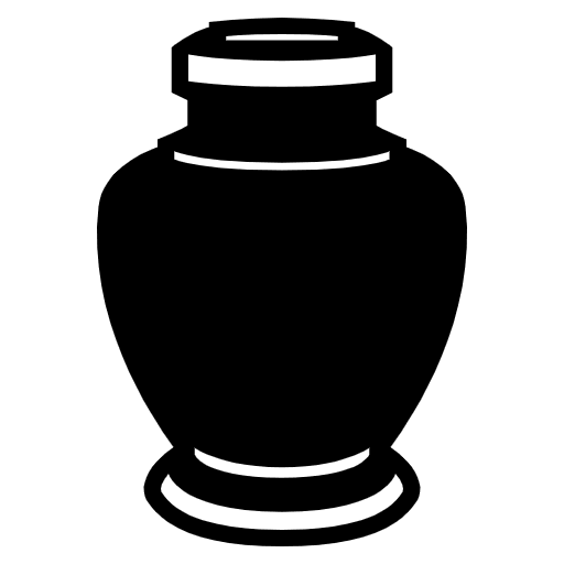Funeral Urn Emoji from EmojiTwo Black Set